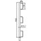 Guard-railing post  33.7 mm | for folding scaffold trestle 'Compakt S' | Straight railing post | painted